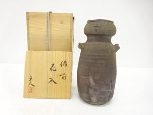 備前焼　土人造　耳付花入